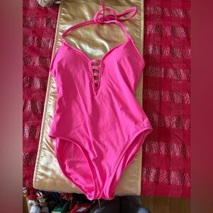 La Blanca caged strap vibrant  Pink One-Piece Swimsuit size 8